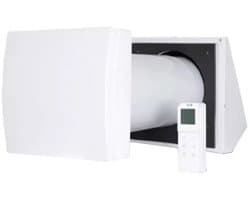 Decentrale WTW HRU wall Ø100 met afstandsbediening - 25 m³/h - HRU-WALL-RC-100-25-PEG