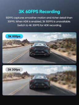 Dashcam 4K + 1080P Dual Camera met Nachtzicht en GPS Voor Auto — thumbnail 4