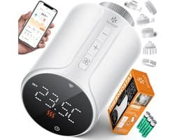Wifi Radiatorthermostaat met Smart Home App-besturing - Energiebesparende Thermostaat voor Radiatoren