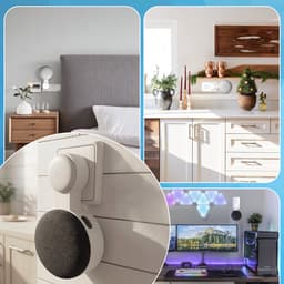 YONO Houder geschikt voor Google Nest Mini – Wall Mount – Wit — thumbnail 2