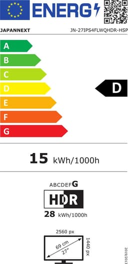 Bureaumonitor 27'' inch WQHD 60 Hz JN-27IPS4FLWQHDR-HSP — thumbnail 5