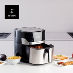 Grote Luchtfriteuse 6.5L met RVS behuizing - 1500W - Gezond Frituren — thumbnail 2