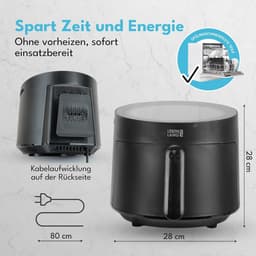 Hete Lucht Frituur - Airfryer Frituur - Gezond Koken - 8 Programma's - 5 Liter - Zwart — thumbnail 5