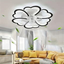 Moderne Kroonluchter Plafondventilator – Smart Dimbare LED Lamp met Afstandsbediening & App – Kristal Ontwerp – 105 cm – Chroom — thumbnail 4