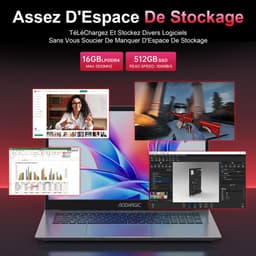 Acemagic-18,5 inch IPS Full HD Laptop-lntel N150 -tot 3,6 GHz-16GB DDR4 RAM 512 GB SSD -Windows 11 Pro-WiFi 5- BT5.0-Zilver — thumbnail 5