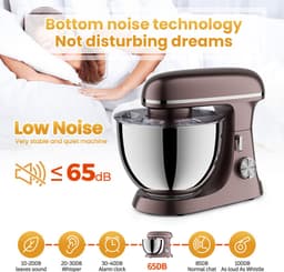Royal Swiss® – Keukenmachine 2000W – 8.5L RVS Mengkom – Planetair Mengsysteem – 6 Snelheden – Koffie / Roségoud — thumbnail 4