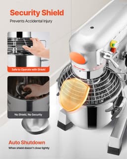 Elektrische Voedselmixer 30l Standmixer 1100W Deegmixer Maker 220V Verstelbare Commerciële Mixer Grinder voor Keuken En Professioneel Gebruik — thumbnail 4