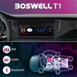 BOSWELL T1 Autoradio - USB, AUX en Handsfree - Autoradio met Bluetooth - Auto Radio voor alle Auto’s - Incl. Telefoonhouder, Afstandsbediening — thumbnail 2