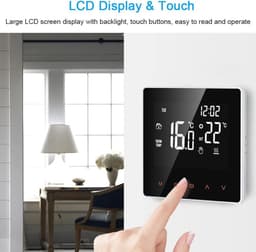 Digitale thermostaat 16A met touchscreen en LCD-display voor elektrische vloerverwarming — thumbnail 5