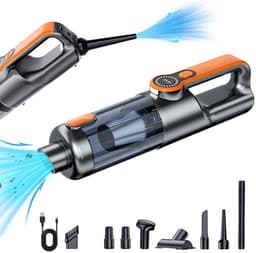 Draadloze handstofzuiger, krachtige draadloze stofzuiger, stofvrij met één knop, auto-stofzuiger, multifunctionele mini auto-stofzuiger, draagbare stofzuiger, zilvergrijs — thumbnail 1