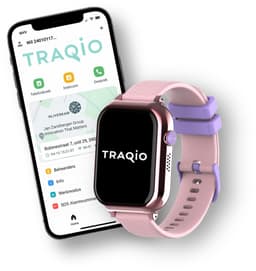 Traqio TRQ10 - GPS horloge kinderen - gps horloge kind - kinderhorloge bellen - gps tracker kinderhorloge - kinderhorloge met gps - kinderhorloge - Kinder smartwatch GPS - GPS horloge school - Roze — thumbnail 2
