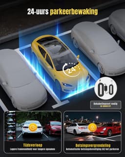 AMA® Dashcam Voor en Achter - Dashcam - Parkeermonitor - Nachtzicht - Zwart — thumbnail 2