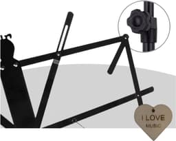 Extra Hoge Lessenaar tot 150 cm – Opklapbare Muziekstandaard voor Bladmuziek – Met Draagtas & Specter Sleutelhanger — thumbnail 4