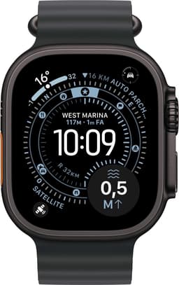 APPLE Watch Ultra 3 GPS + Cellular - 49mm Black Titanium Case - Black Ocean Band Smartwatch Black — thumbnail 2