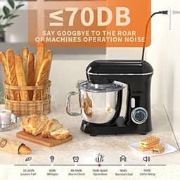 Keukenmachine 1300 W, 5,5 l, Kneedmachine met 10 Versnellingen en Stille Fermentatiefunctie — thumbnail 5