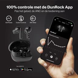DunRock Bubble Pro - draadloze oordopjes - Zwart - met ANC - Multipoint - 6 mics - bluetooth oortjes - Met DunRock App — thumbnail 2