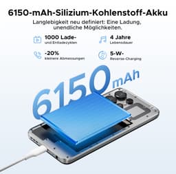 DOOGEE NOTE 56 X PRO - Smartphone - Android 16 - 32 GB RAM + 128 GB ROM / 2 TB TF - 6150 mAh - 8,45 mm ultraslank - 6,56 inch HD+ - 13 MP + 8 MP - NFC - Face ID - Gemini AI - GPS - Primaire — thumbnail 3