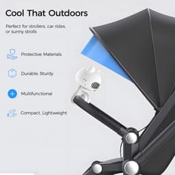 Kinderwagenventilator met USB Oplaadbare Batterij - Handventilator en Tafelventilator voor Gezinnen — thumbnail 3