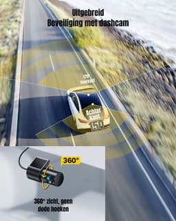 Aurixi® Dual Dashcam - Voor en Achter Camera – Auto Camera Met Nachtzicht – Zwart - 2cm x 8cm x 3cm — thumbnail 2
