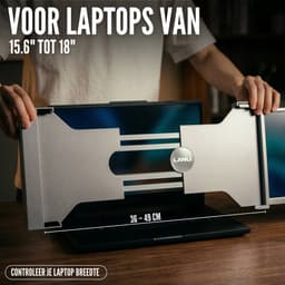 Portable Monitor Link 15.6" - Full HD Draagbare monitor met USB-C & HDMI - Extra scherm laptop - Plug & Play - Incl. Draagtas — thumbnail 4