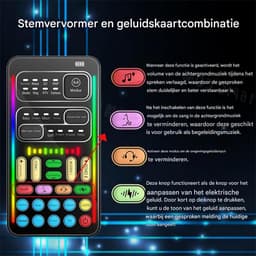 Ynkkvre -Handheld Voice Changer met 8 Stemmodi & 8 Geluidseffecten – Plug & Play Stemvervormer voor Gaming, Streaming en PC/Smartphone (3.5 mm) — thumbnail 3