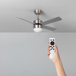Stille plafondventilator 107 cm met gelijkstroommotor en LED-verlichting – 6 snelheden, omkeerbare functie, dimbare verlichting met drie kleurtemperaturen, afstandsbediening met timer — thumbnail 2