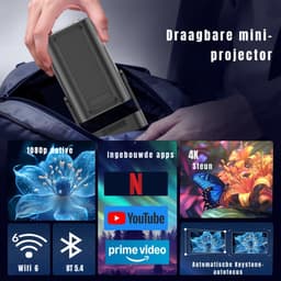 DYNA® Mini beamers - Projector - Mini beamer - Zwart - 18cm x 16cm x 7cm — thumbnail 4
