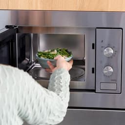 Inbouwmagnetron 20 liter met Grillfunctie en Ondooifunctie, 800W Magnetronvermogen, RVS — thumbnail 2