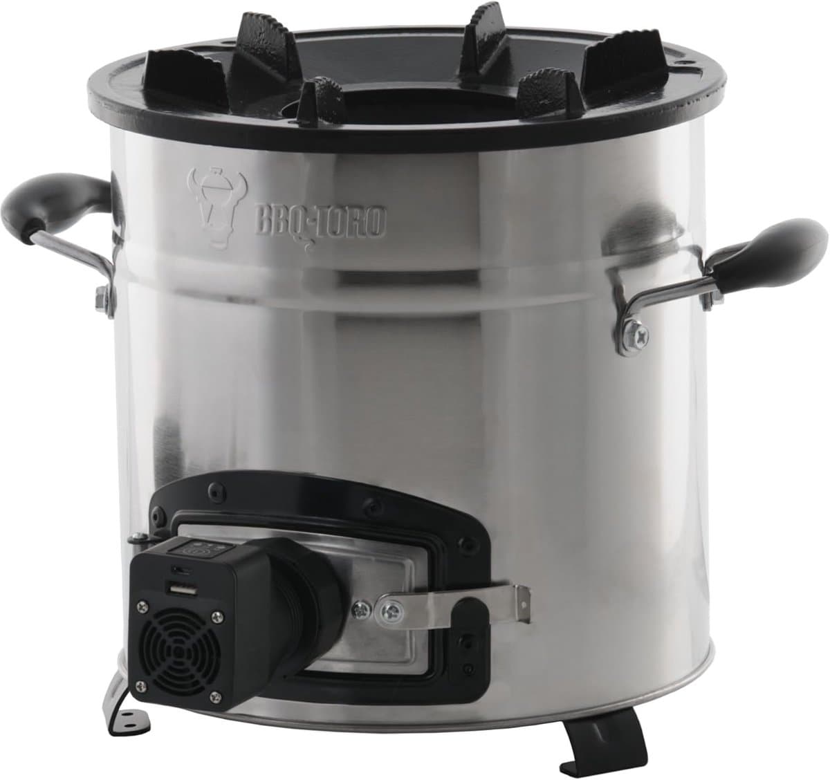 Raketoven voor buiten - roestvrij stalen multifunctionele rocket stove met USB-ventilator — afbeelding 1
