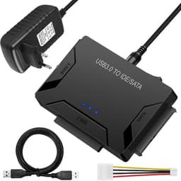 USB 3.0 naar SATA en IDE-adapter met stroomschakelaar voor harde schijven — thumbnail 1