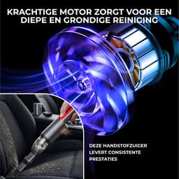 Somstyle Auto Stofzuiger - Kruimeldief Draadloos - 6000Pa Zuigkracht - Handstofzuiger Oplaadbaar - Kruimelzuiger - Grijs — thumbnail 3