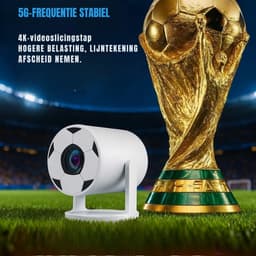 Mini beamer smartphone - Bluetooth LED-projector - Kleine thuisbioscoopprojector - Wit -9cm x 9cm x 14cm — thumbnail 3