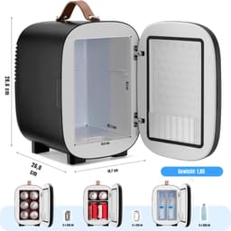 SCH® Mini Koelkast - Koelkast - Zwart - 16cm x 14cm x 21cm — thumbnail 5