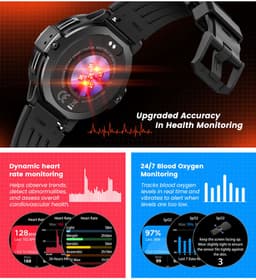 Knobbout 1.46“Scherm(4cm) Advanced GPS Sport Smartwatch – Sportcapaciteit & Traininganalyse - GNSS Satellietnavigatie - GOMORE Trainingsalgoritme - Lactaatdrempel Test - 30 m Waterdicht- 500mAh - Grijs — thumbnail 5