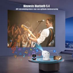 SVN® Draagbare beamer - Beamer - Projector - Mini Beamer - Wit - 20cm x 11cm x 10cm — thumbnail 4