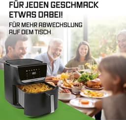 GOURMETmaxx AirGenius heteluchtfriteuse - 7,5 l | Friteuse met 7 programma's | Minioven - vetarm frituren voor max. 7 personen | Heteluchtfriteuse met kleurendisplay en led-touchscreen — thumbnail 3