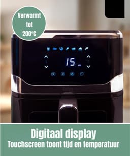SAVI® Mini Airfryer - Airfryer - Heteluchtfriteuse - Compact - Zwart - 32cm x 25cm x 31cm; 3kg — thumbnail 3