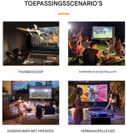 GELLDG Thuisbioscoop Beamer - Mini Projector - 1080P Draagbare Beamer - Compact 125x85x46mm - Meerdere Aansluitingen - Geschikt voor Thuisbioscoop en Filmavonden - Kunststof Behuizing — thumbnail 4