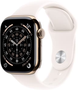 APPLE Watch Series 11 GPS + Cellular - 42mm Titanium Case - Light Blush Sport Band S/M Smartwatch Gold — thumbnail 1