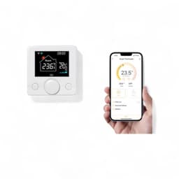Thermostaat | Slimme WiFi draaiknop voor CV | Tuya Smart Life | Zwart/wit | Opbouwmontage — thumbnail 2