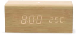 Nedis Wekkerradio - LED - FM - Snoozefunctie - Slaaptimer - Dubbel Alarm - Hout — thumbnail 1
