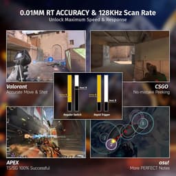 ATTACK SHARK X68 HE - Rapid Trigger - Hall Effect - 8000Hz - 0.01mm RT - Magnetisch Gaming Toetsenbord - RGB - 60% - QWERTY - Wired - Grijs — thumbnail 2