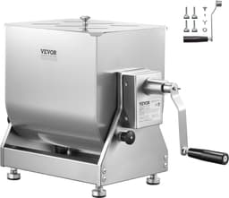 VEVOR Vleesmenger 30L Kantelcontainer Vleesverwerkingsapparatuur Gehakt — thumbnail 1