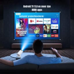 Core® Draagbare beamer - Beamer - Projector - Mini Beamer - Wit - 10cm x 10cm x 16cm — thumbnail 5