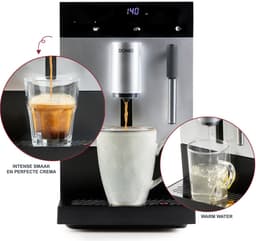 DOMO DO741K Volautomatische Espressomachine - Melkopschuimer – 1 Touch Bean-To-Cup – Geïntegreerde Koffiemolen - Espresso – Americano – Lungo – Cappuccino – Latte Macchiato – ARS pomp 19 bar — thumbnail 4