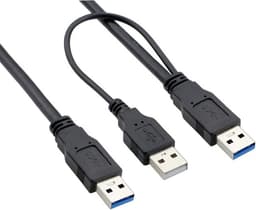 USB 3.0 Y Kabel met Dubbele Stekker voor Externe Harde Schijf — thumbnail 3