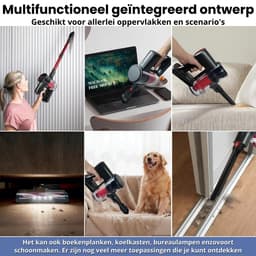 Steelstofzuiger Draadloos – Stofzuiger Zonder Zak met HEPA Filter | LED-Verlichting, 2 Snelheden, Tot 49 Min Looptijd — thumbnail 2