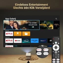 XGODY Gimbal N6 Beamer - Met GELICENCIEERD Netflix & Uitgebreide Apps - Natives 1080P, Autofocus - 700 ANSI Lumen, 4K-ondersteuning - KI-Spraakbediening - Voor de Ultieme Thuisbioscoop — thumbnail 4
