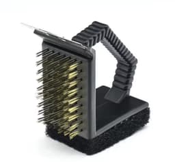 3-in-1 BBQ borstel - Barbecueborstel - RVS - Borstel voor de BBQ - Grillborstel - 12CM - CHPN — thumbnail 1