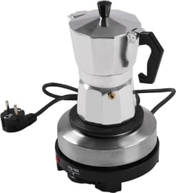 Elektrische Espressomaker Mokka Pot Aluminium voor 3 Kopjes - Wit — thumbnail 1